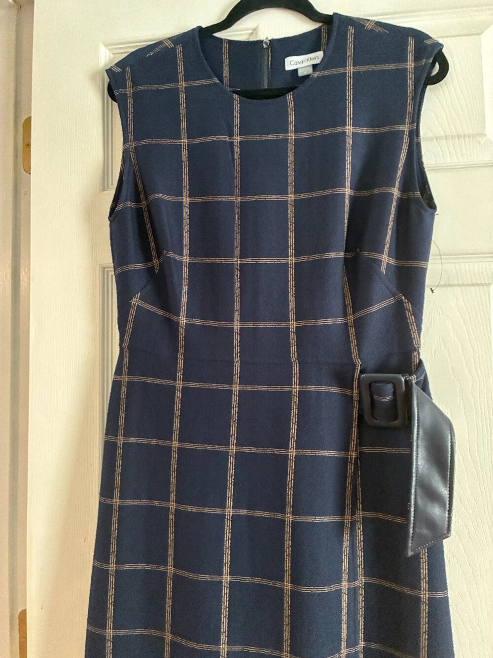 New Calvin Klein Navy/Gold Jumper/Dress 10